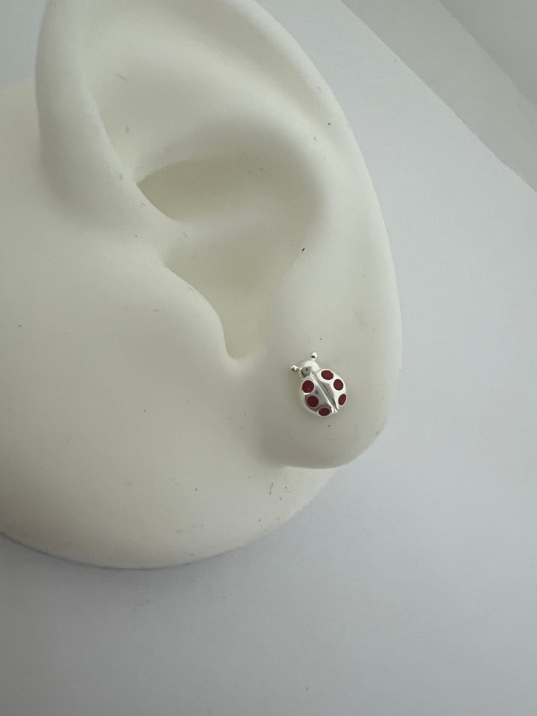 Aretes Plata Bebé Mariquita