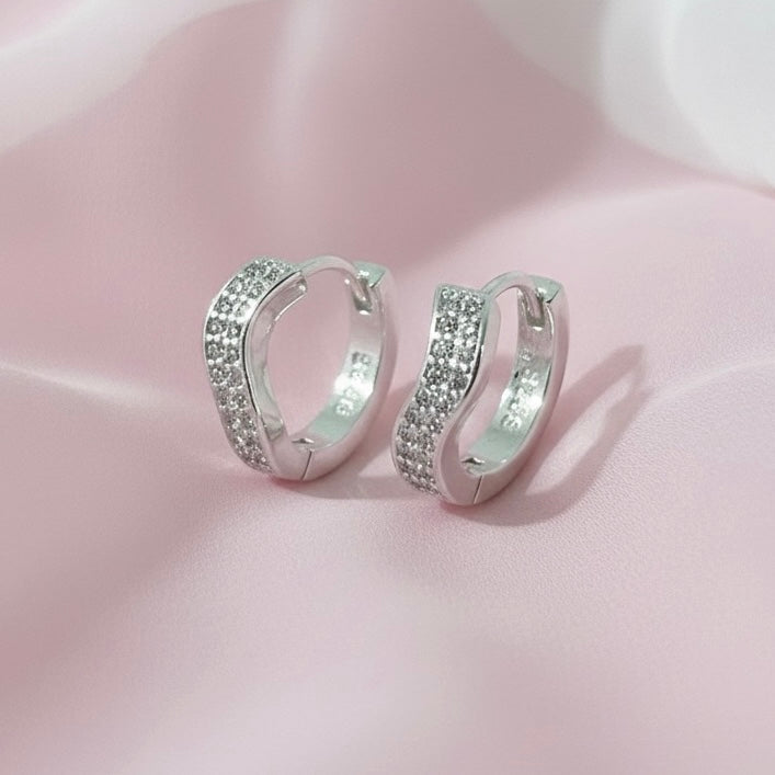 Huggies de Plata Ondeado