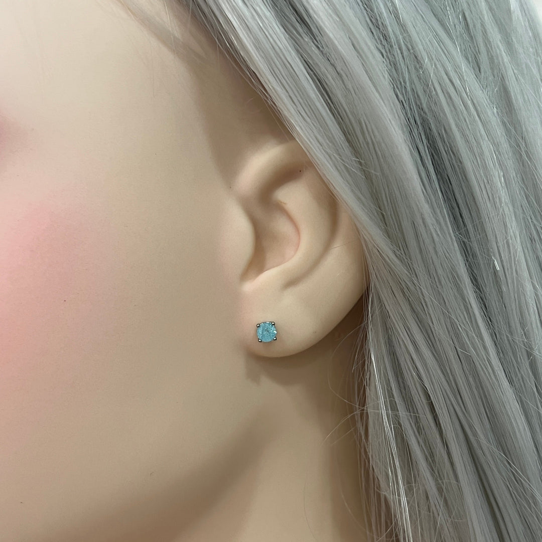 Aretes de Acero Chispa Baby SkyBlue