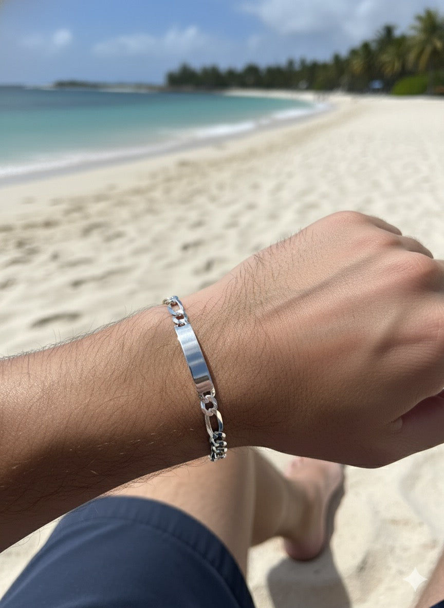 Pulsera Plata Hombre Fígaro