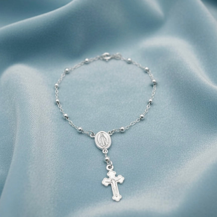 Pulsera Virgen Milagrosa 3MM Plata 925