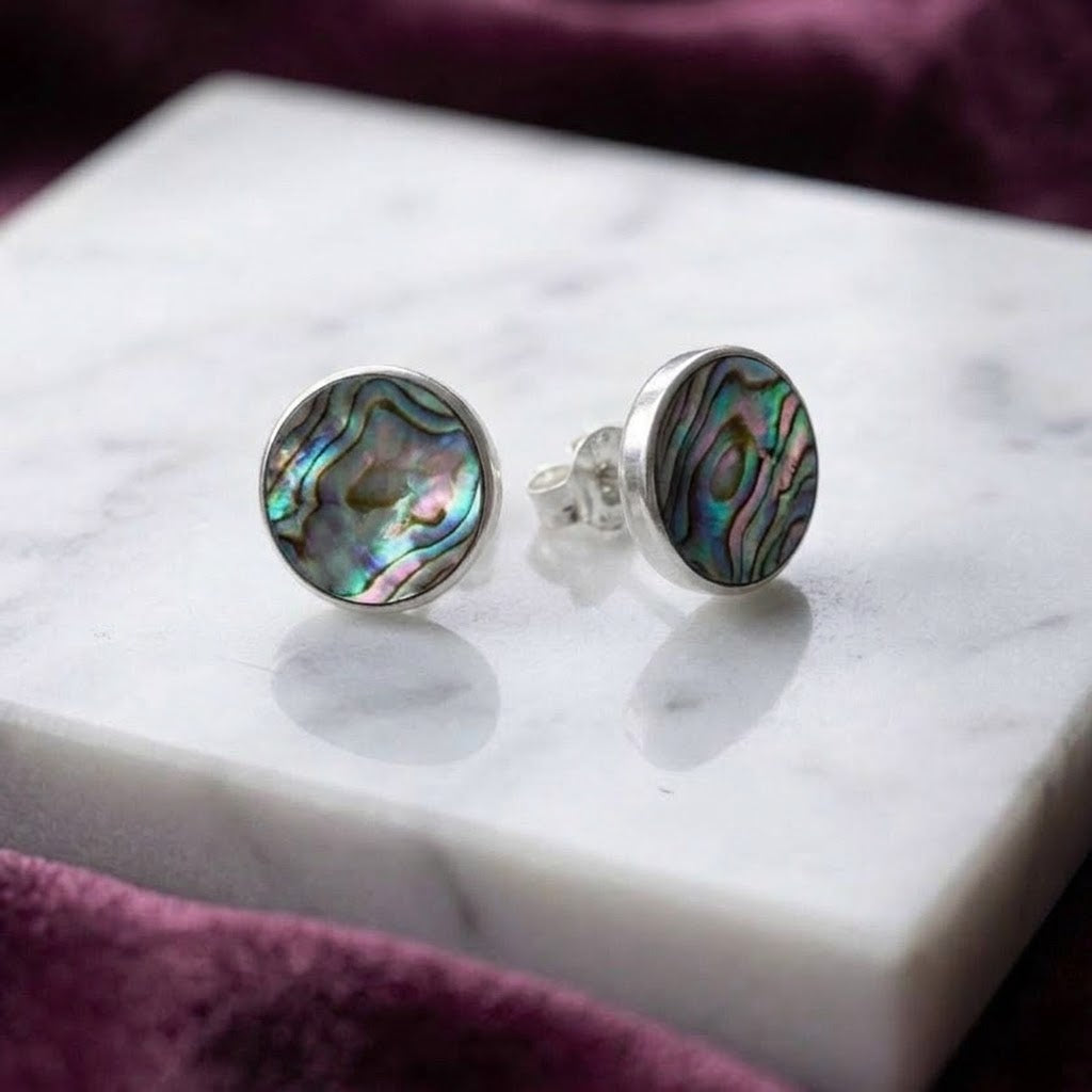 Aretes Abulón Plata 12MM