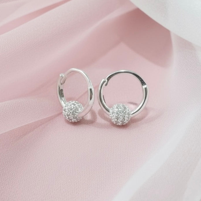 Huggies de Plata Bola de Fuego