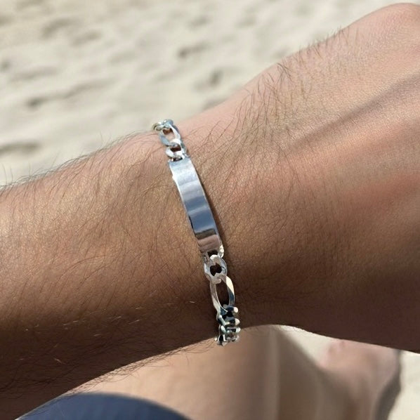 Pulsera Plata Hombre Fígaro