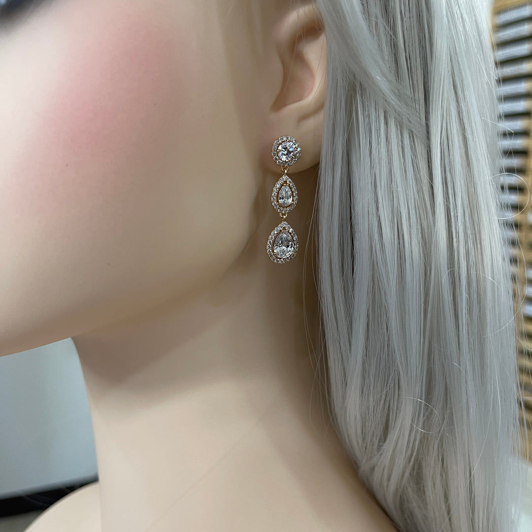 Aretes de Acero Largos Gotas 💦