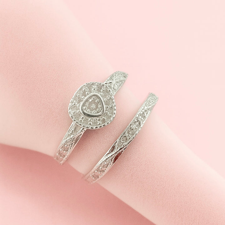 Anillos Dúo Miel - Plata 925