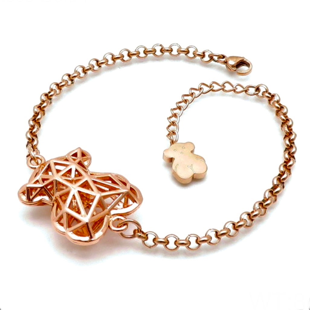 Pulsera Acero TOÜS Oro Rosa 🐻 18cm