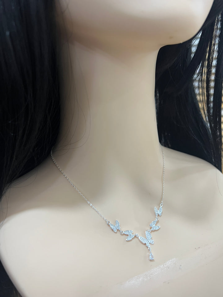 Collar Plata Mariposas