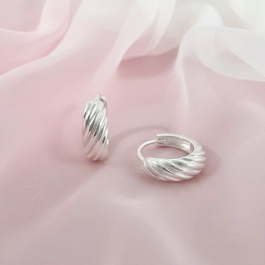 Huggies de Plata Espiral