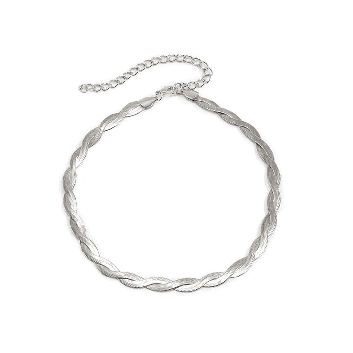 Pulsera Acero Doble Plateada