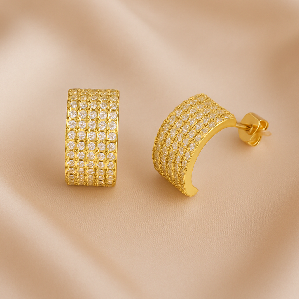 Aretes de Acero Dorado Magia