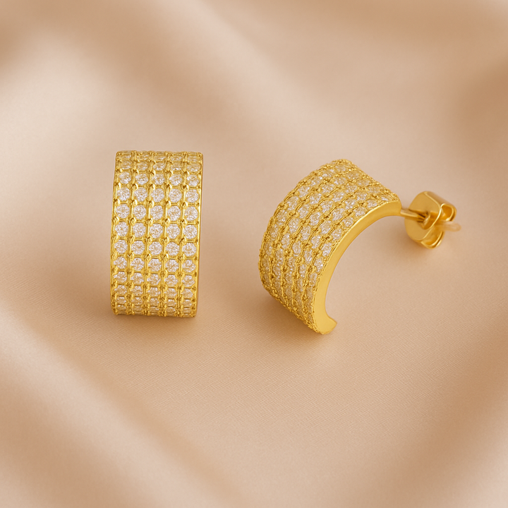 Aretes de Acero Dorado Magia