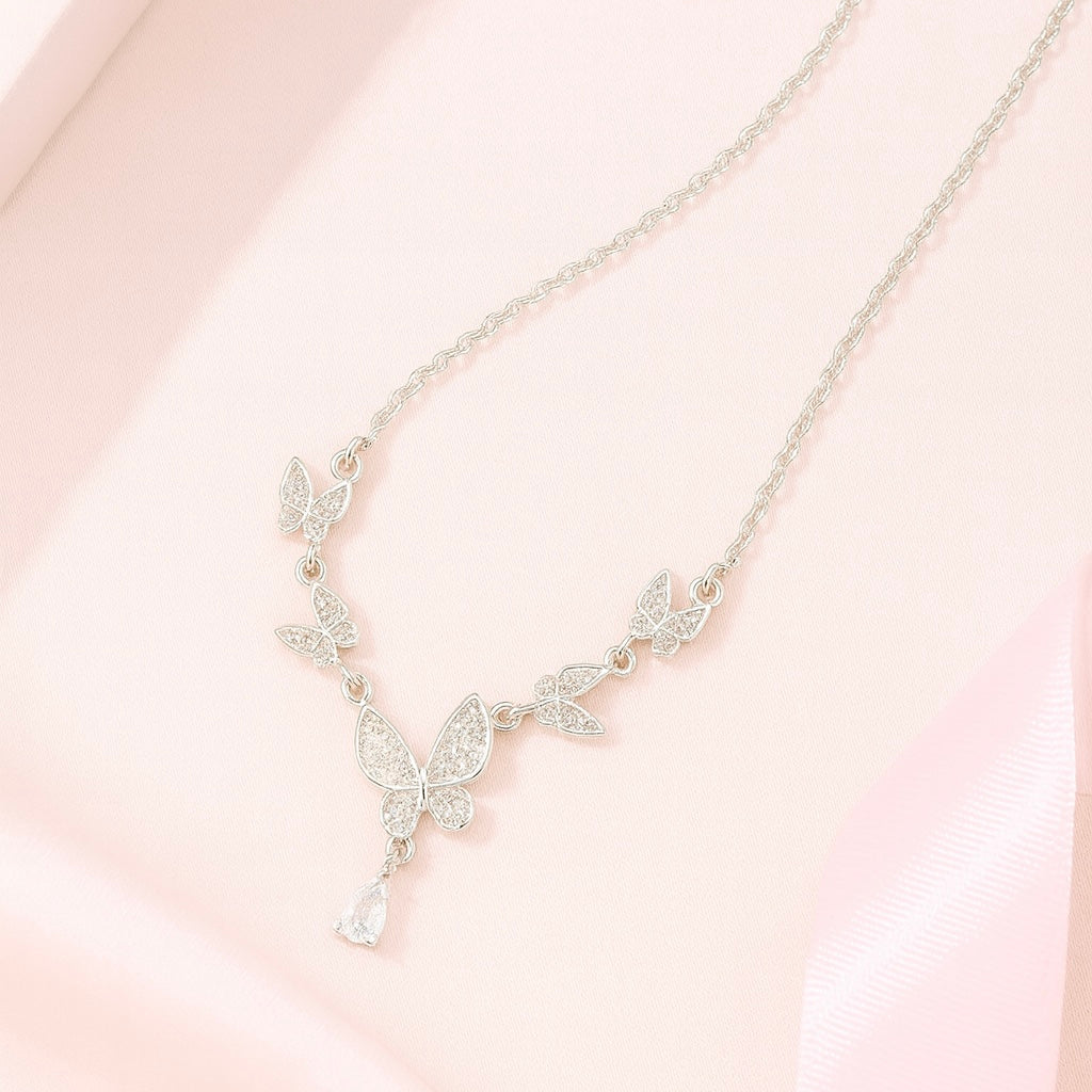 Collar Plata Mariposas