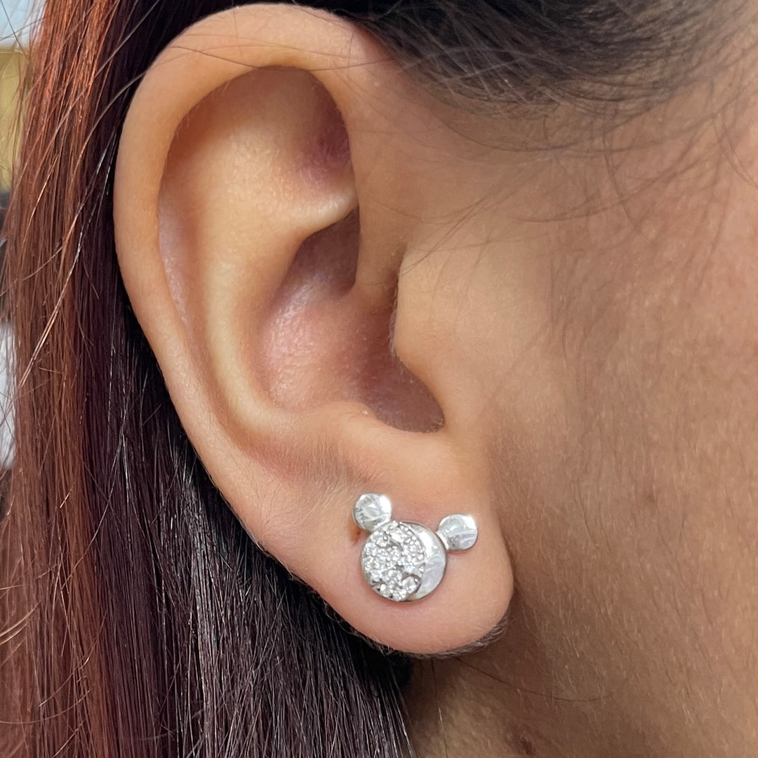 Aretes de Plata Mickey
