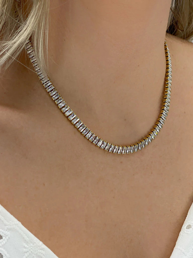 Gargantilla Acero Brillante Dorada