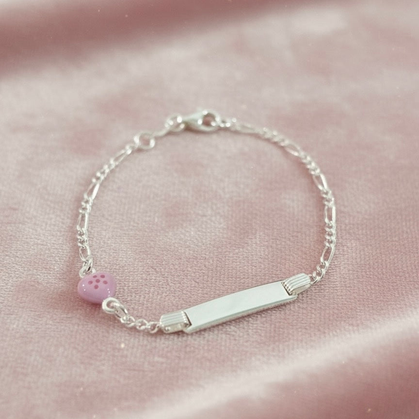Pulsera Plata Fresa Niña