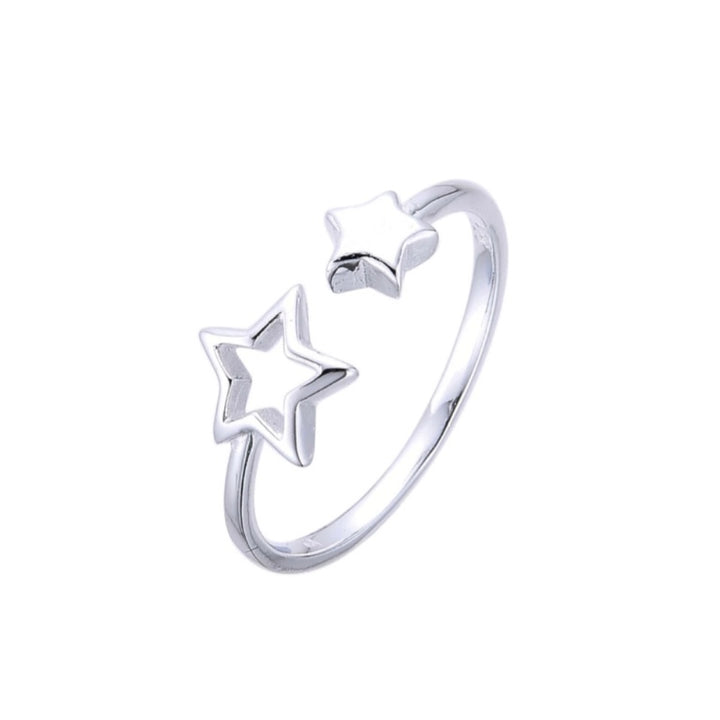 Anillo de Plata Estrellas ajustable