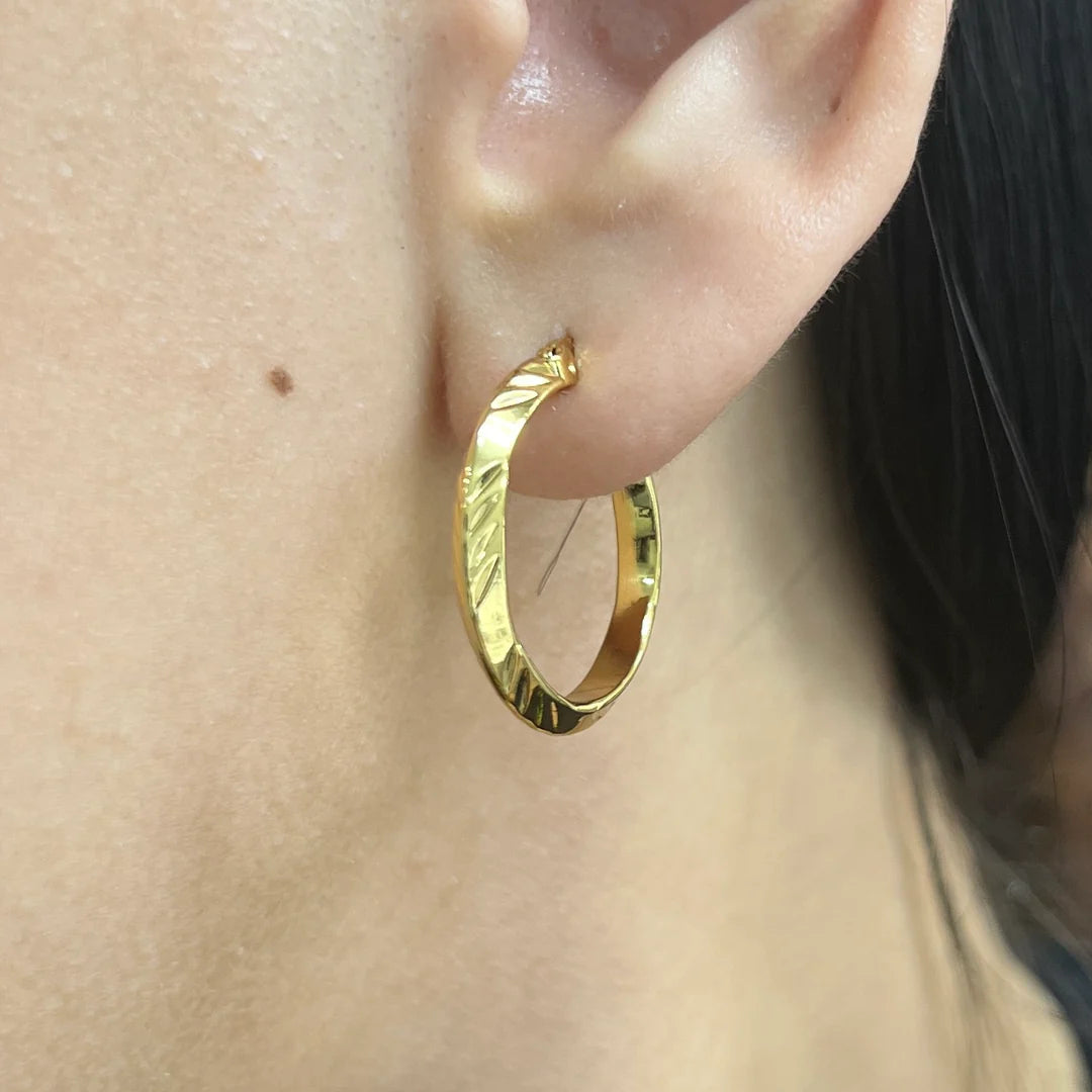 Argollas Cielo 20MM Dorado Acero