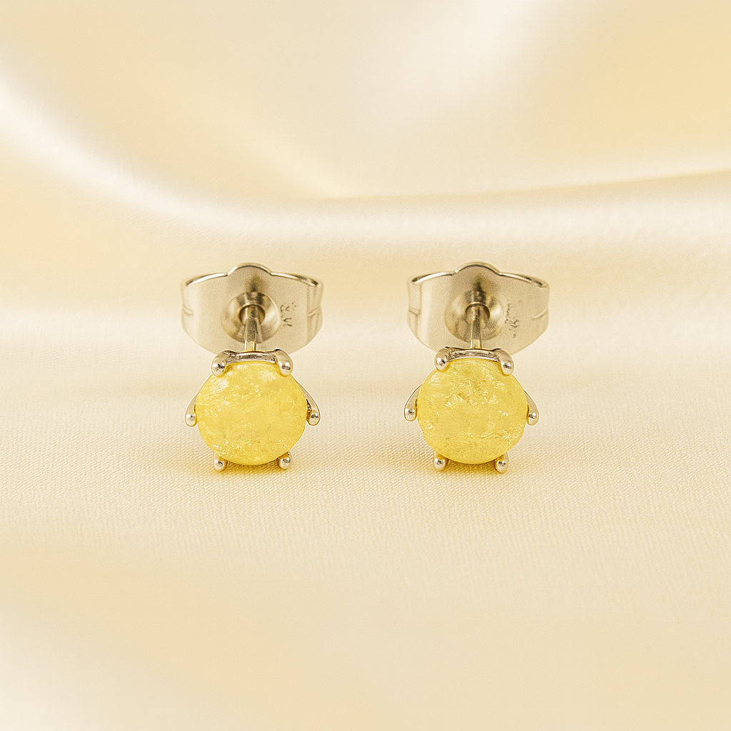 Aretes de Acero Chispa Yellow