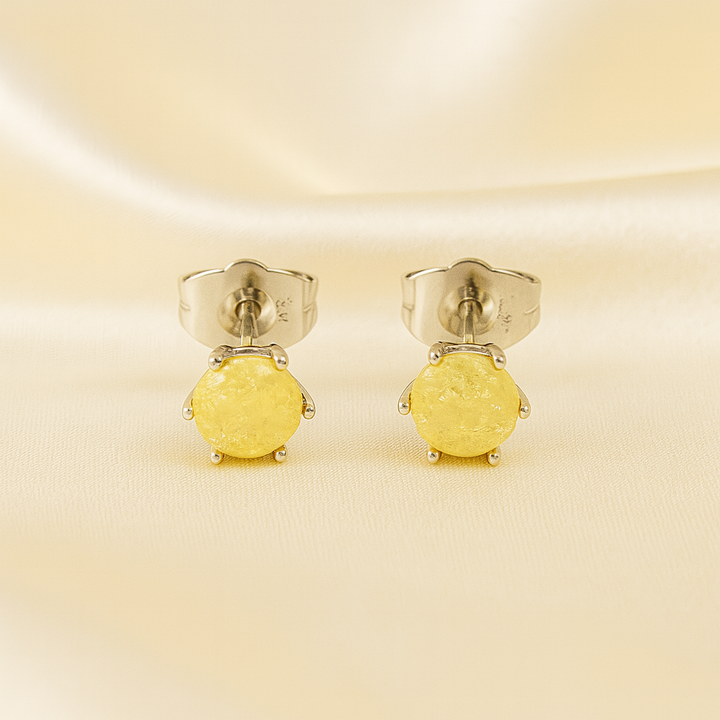 Aretes de Acero Chispa Yellow
