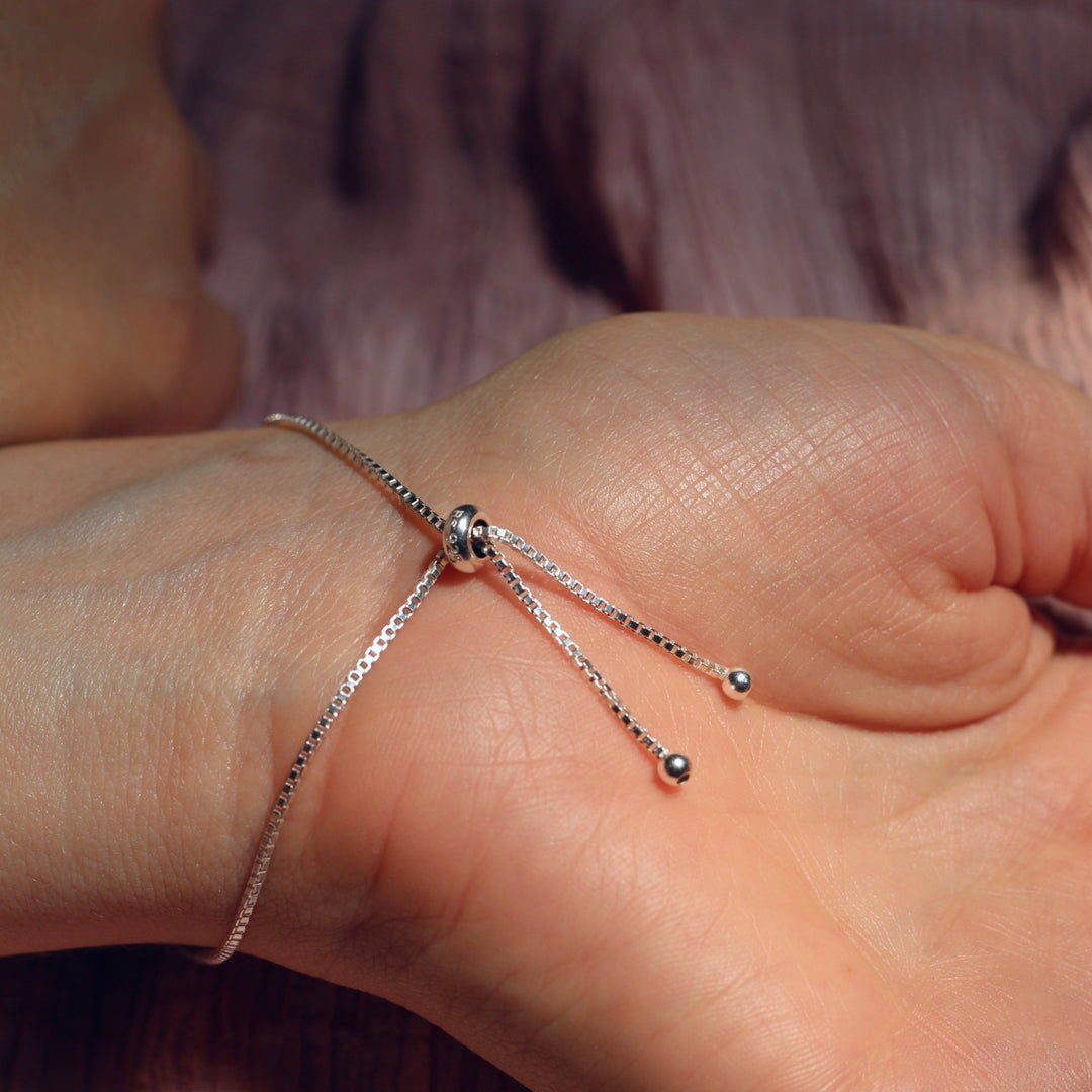 Pulsera de Plata Corazón con Circonita