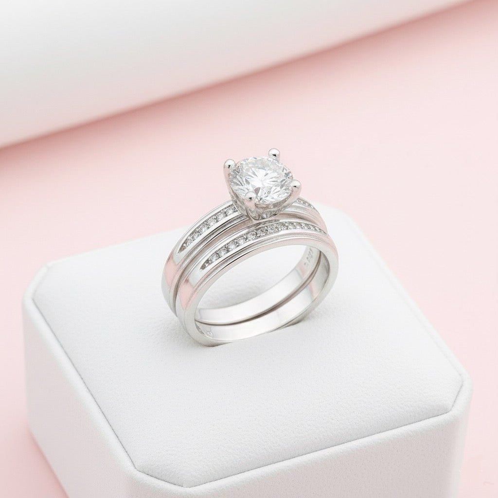 Anillos Dúo Boda - Plata 925