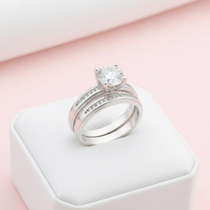 Anillos Dúo Boda - Plata 925