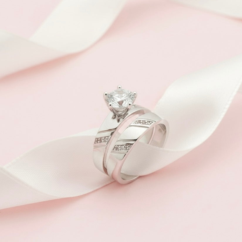 Anillos Dúo Siempre Plata