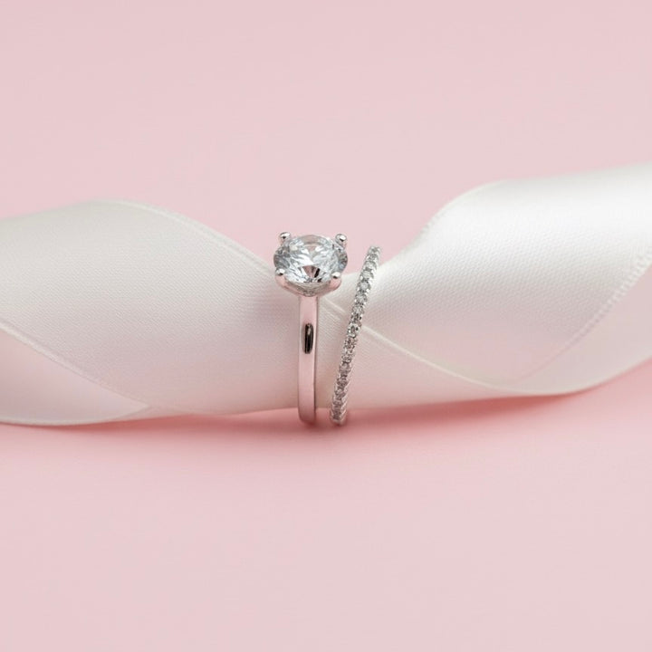 Anillos Dúo Reflejo Plata