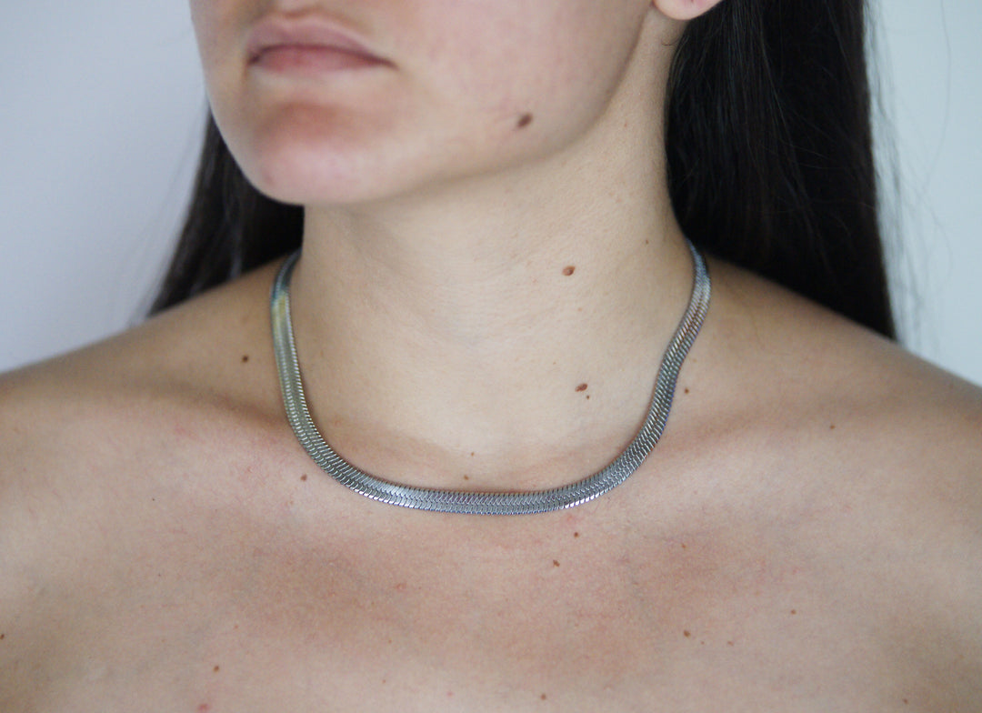 Cadena Acero 🐍 Panza Culebra 6MM Plateada