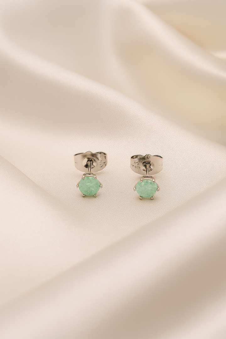 Aretes de Acero Chispa Green