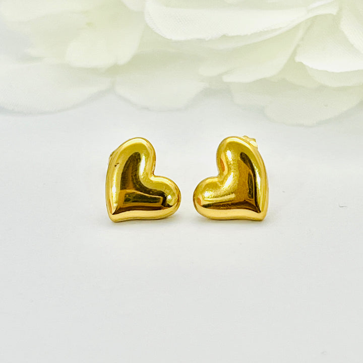 Aretes de Acero Corazón de Luz