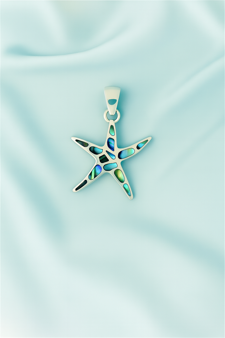 Dije Estrella Mar Abulon Plata