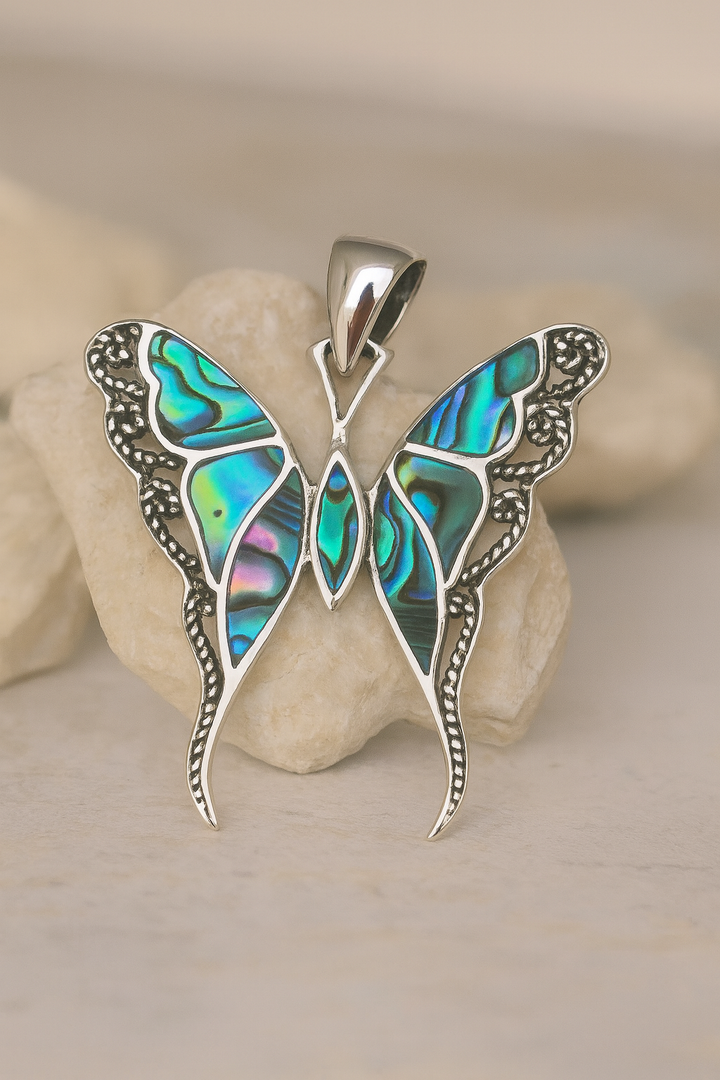 Dije de Plata Mariposa Abulón 33MM