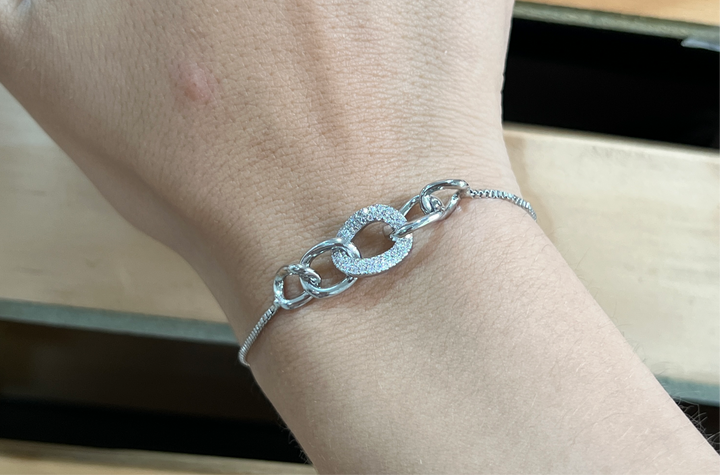 Pulsera de Acero Trenzas Plateada