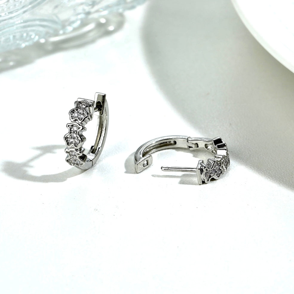 Aretes TOÜS Plateados Acero 16mm 🐻