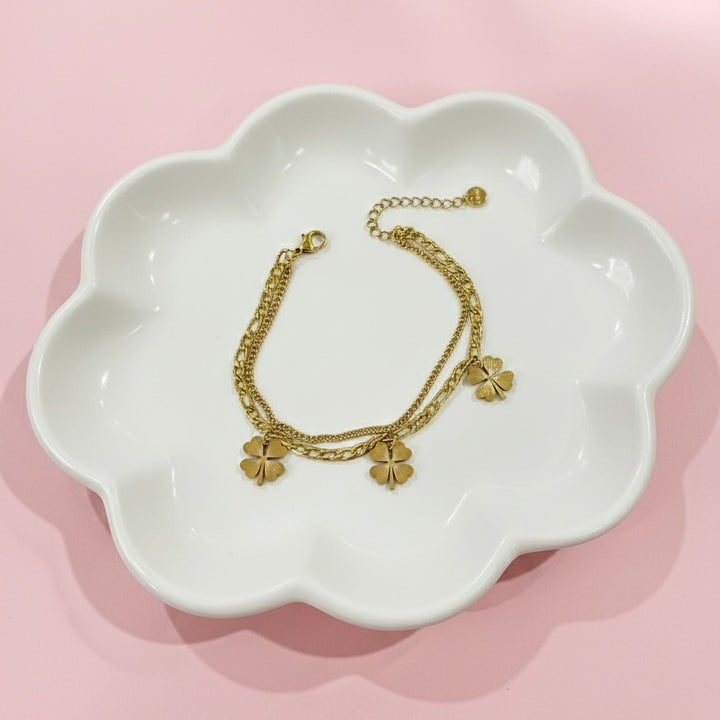 Pulsera Acero Tres Trébol 🍀