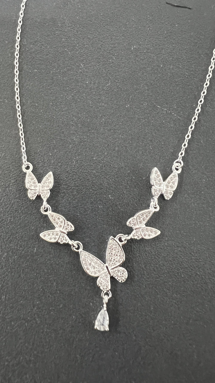 Collar Plata Mariposas