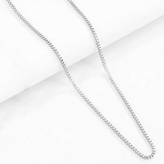 Cadena Veneciana Plateada Blanca