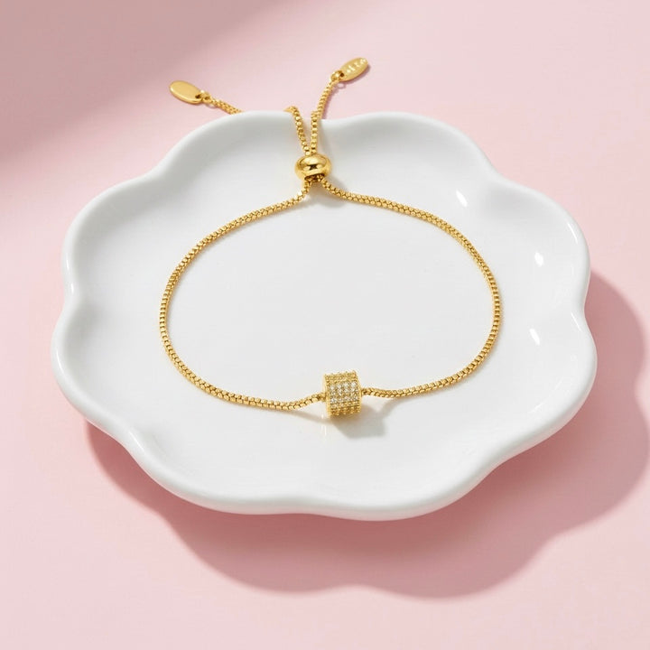 Pulsera de Acero Rueda Dorada