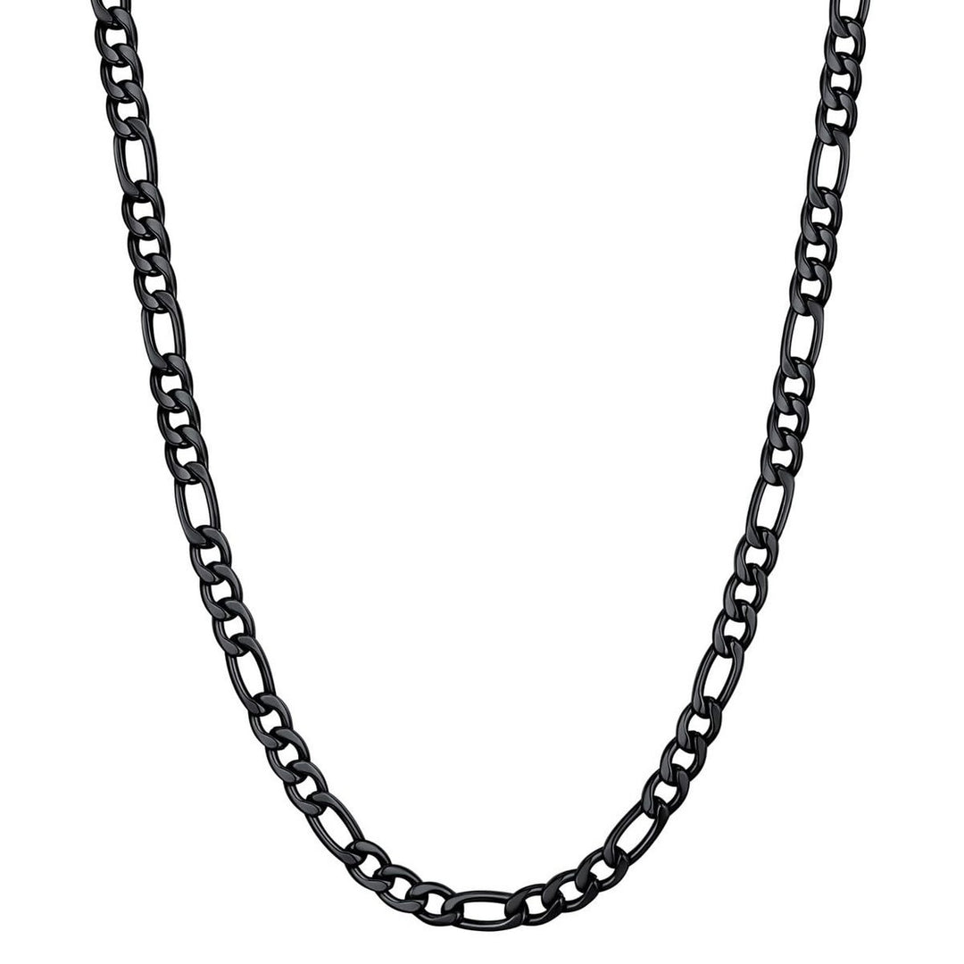 Cadena Acero 4MM Figaro Negra 60CM