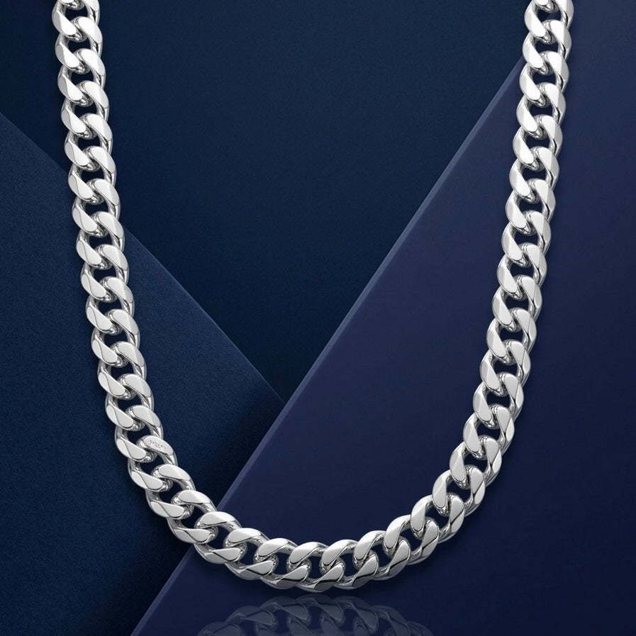 Cadena de Plata - Cubana 6MM