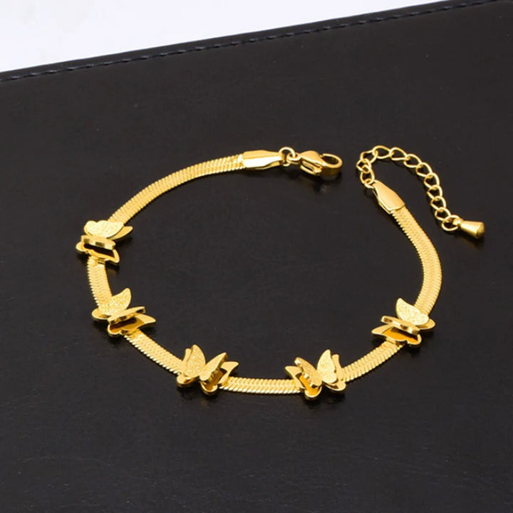 Pulsera Acero Trenza Mariposa 🦋