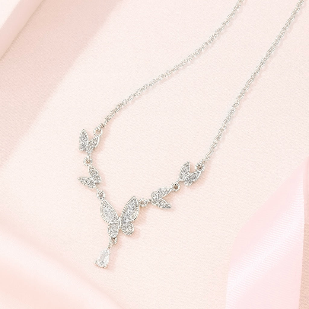 Collar Plata Mariposas