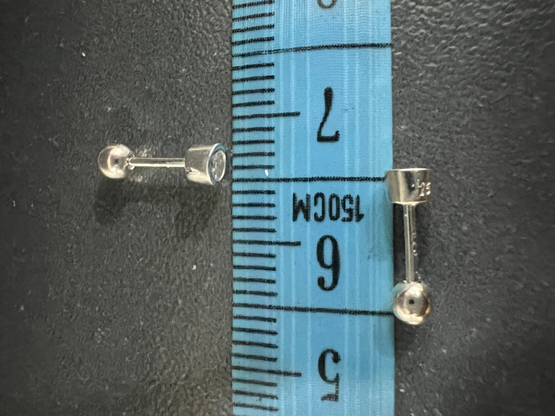 Aretes Plata Bebé Cilindro