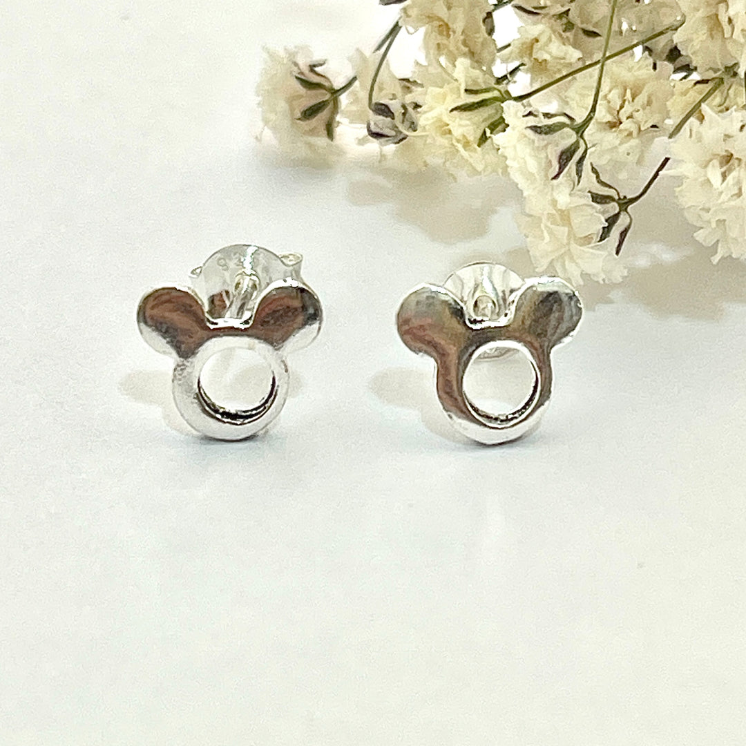 Aretes Mickey Plata