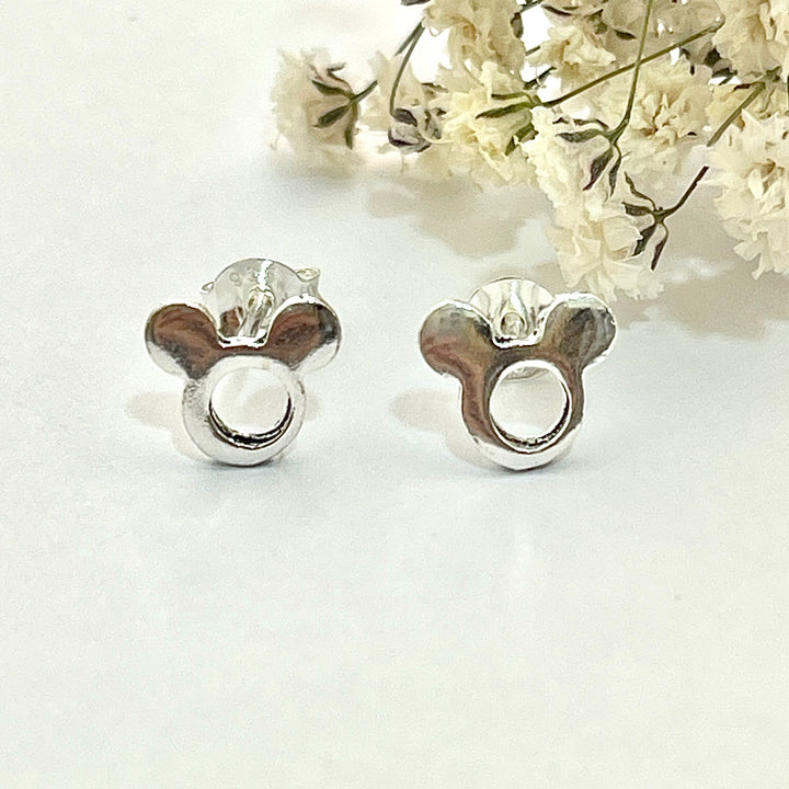 Aretes Mickey Plata