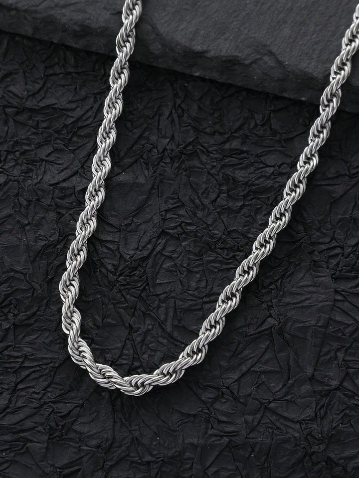Cadena Acero 6MM Mecate 60CM Plateada