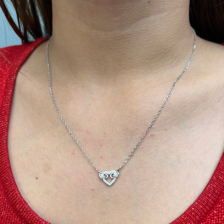 Collar Plata Corazón con Alas