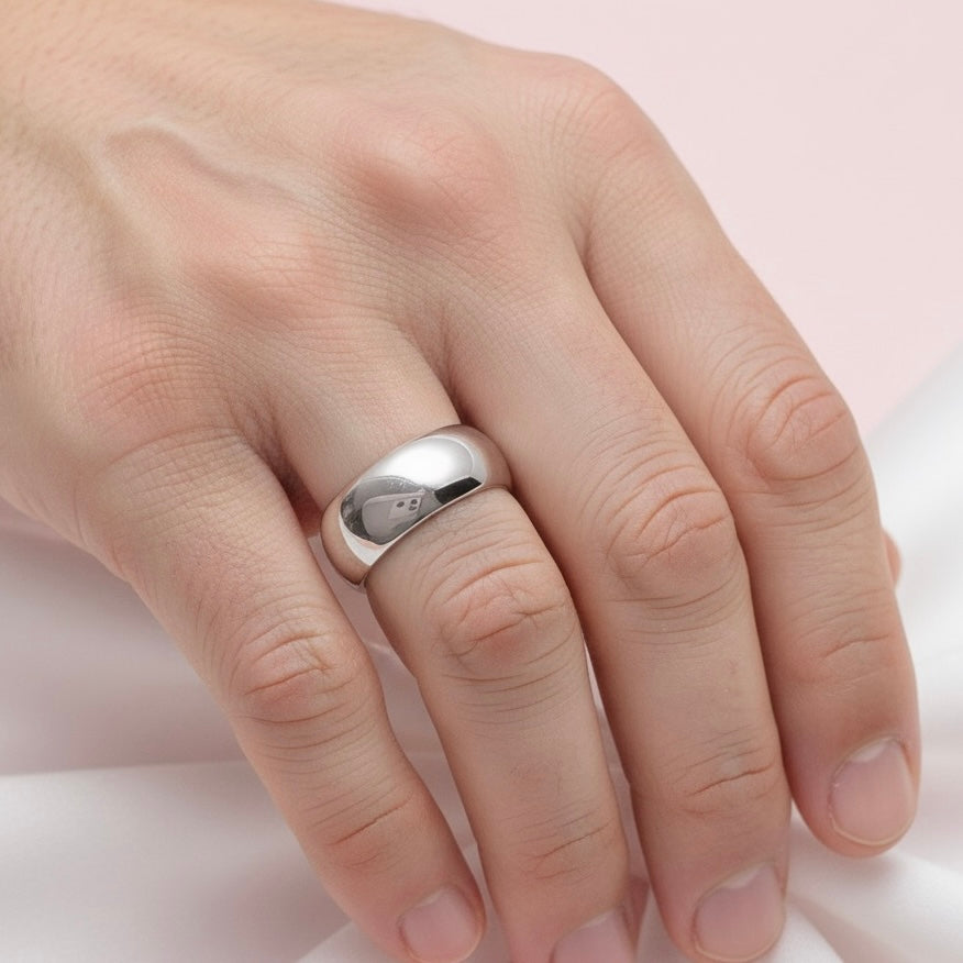 Anillo Plata Matrimonio 8MM